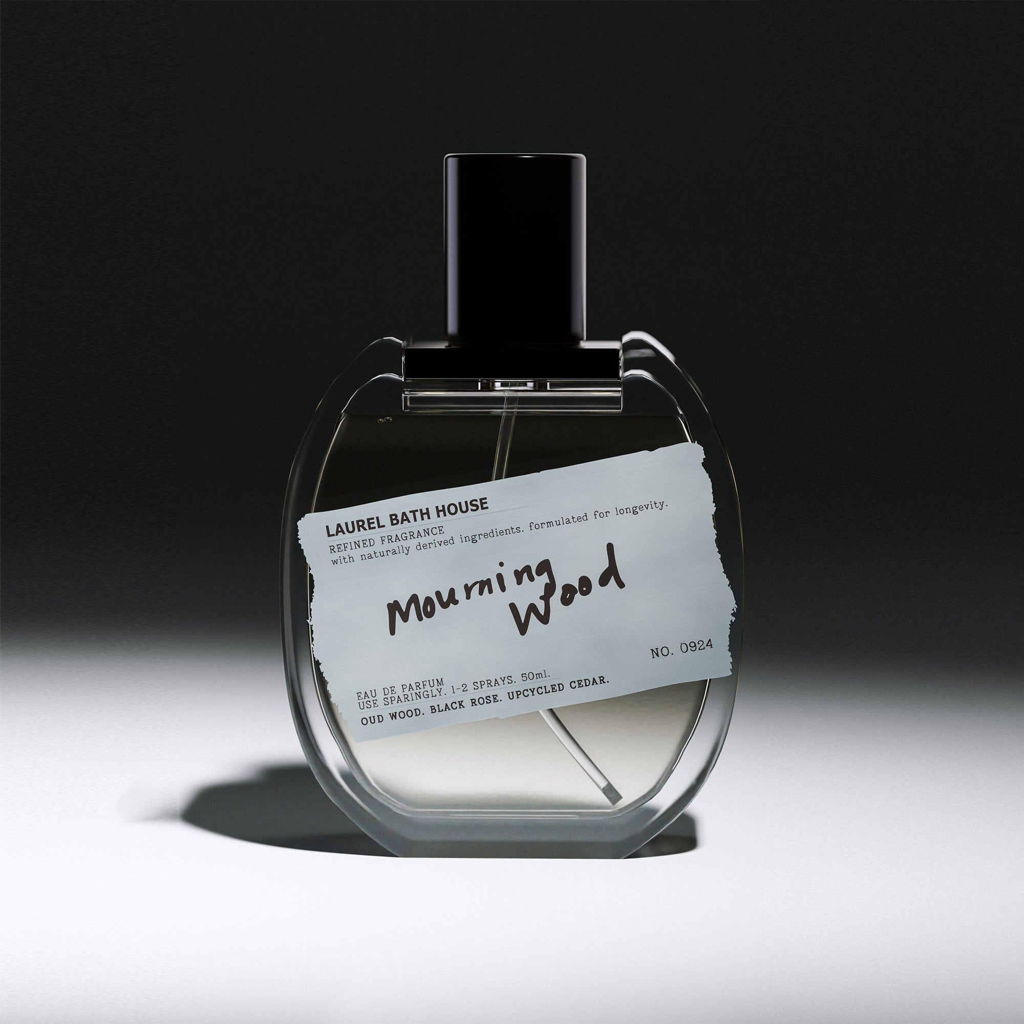 Mourning Wood Eau de Parfum by Laurel Bath House – oud, black rose & cedar scent