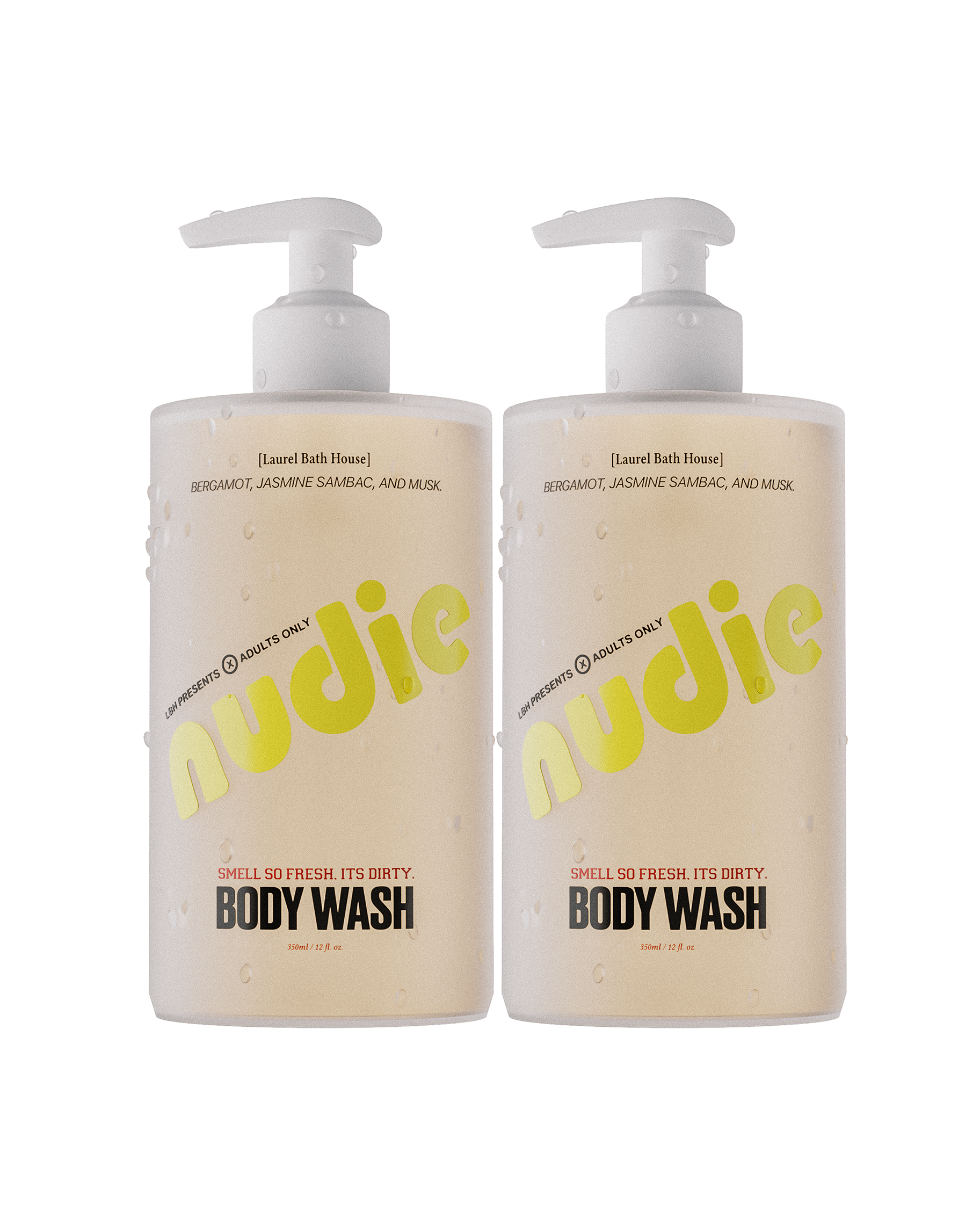 2-Pack Nudie by Laurel Bath House – bergamot, jasmine & musk scent