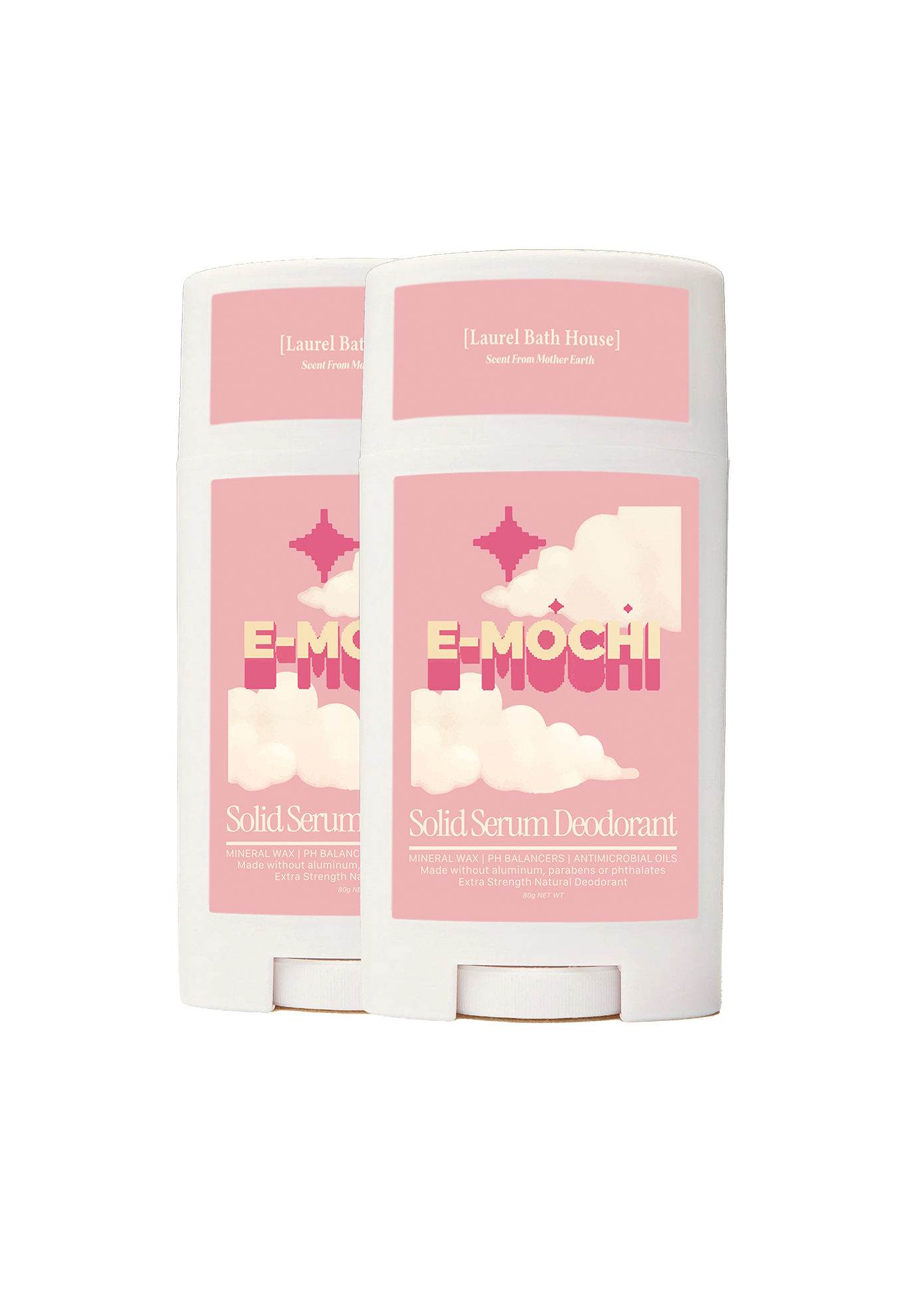 2-Pack E-Mochi Deo by Laurel Bath House – mochi marshmallow, fig & rice milk scent